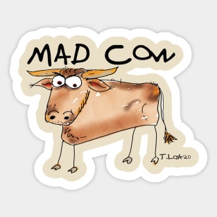 mad cow Sticker